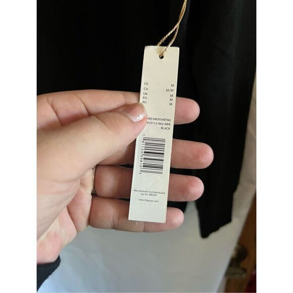 Rae Dunn Boo! Black Crewneck Woman’s Size Medium NEW - Picture 5 of 6